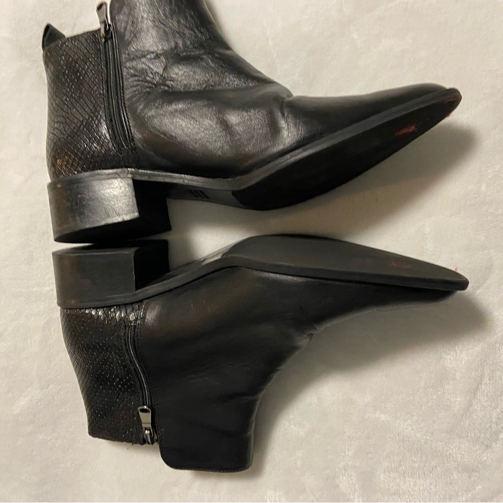 Black Ankle Boots with Zipper